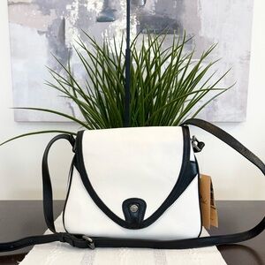 Patricia Nash Black/White Alimena Color Block Crossbody